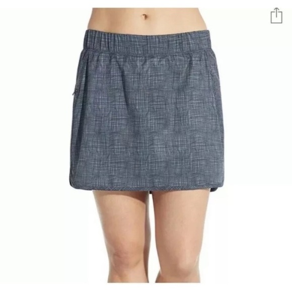 Calia by Carrie Underwood Anywhere Skirt Skort Caviar Crosshatch Gray Medium - Picture 1 of 10